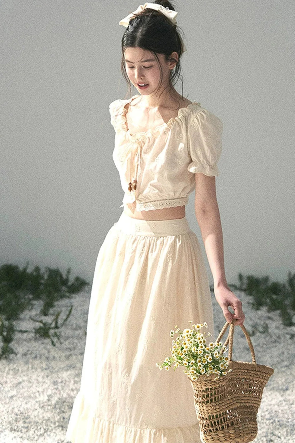 Mature Garden Summer Skirt Set-Up