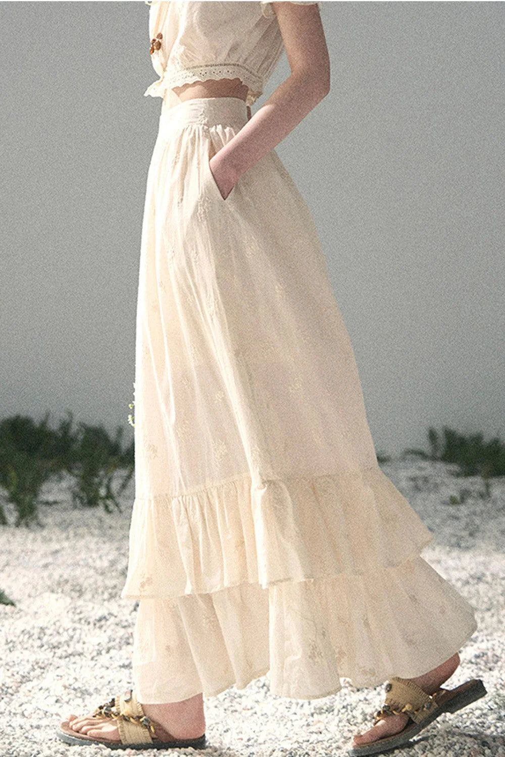 Mature Garden Summer Skirt Set-Up
