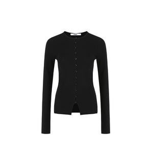 Merino Wool Button Cardigan Top