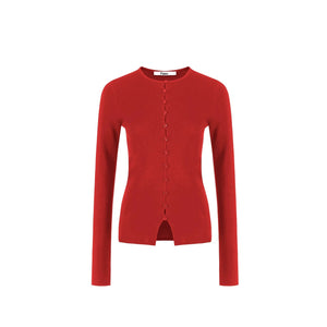 Merino Wool Button Cardigan Top