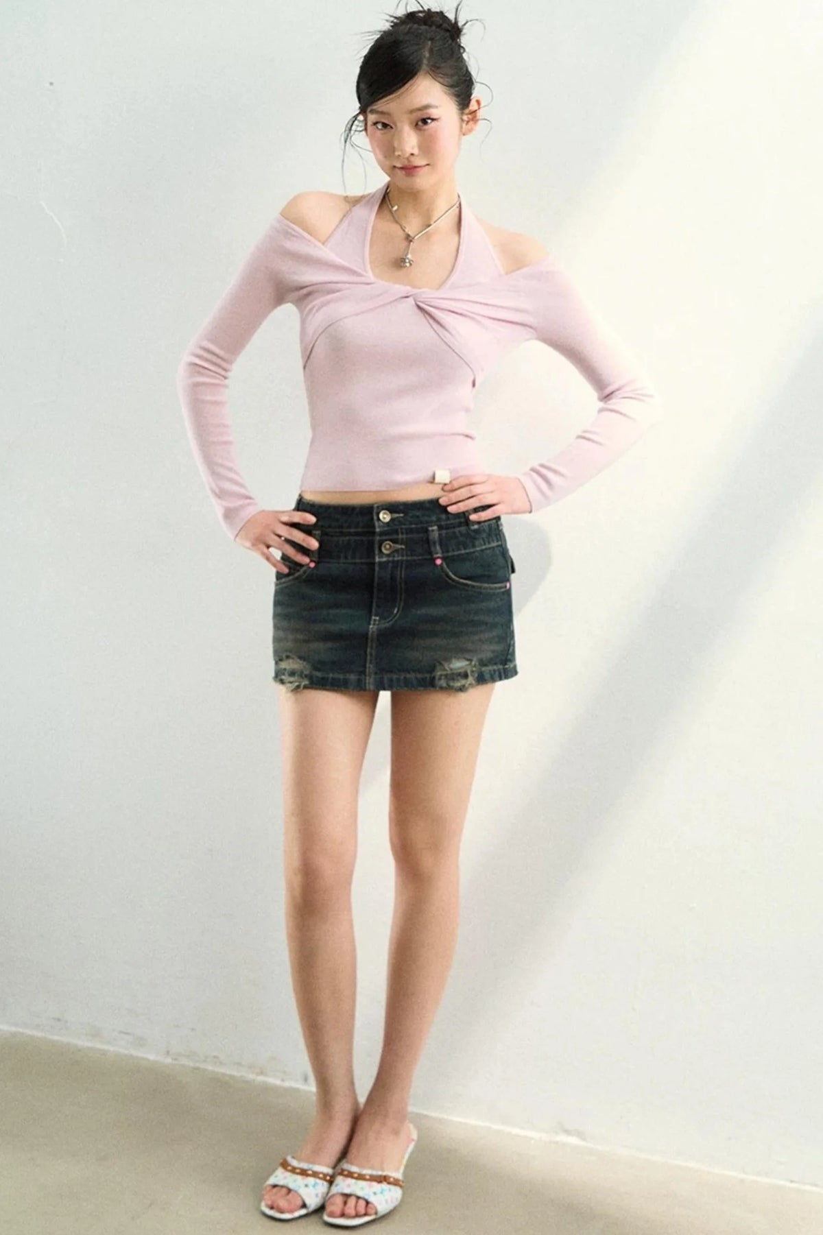 Merino Wool Off-Shoulder Top