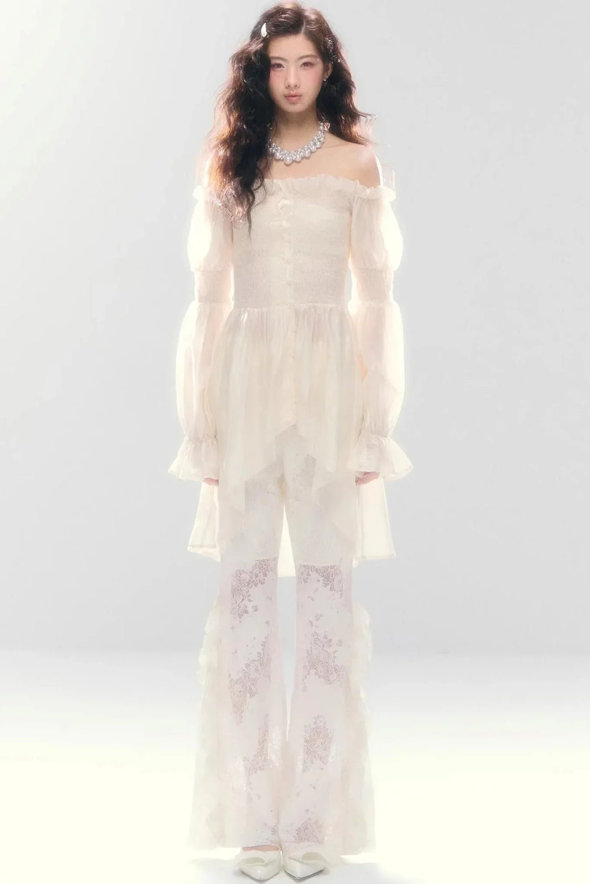 Mermaid Lace Flared Pants