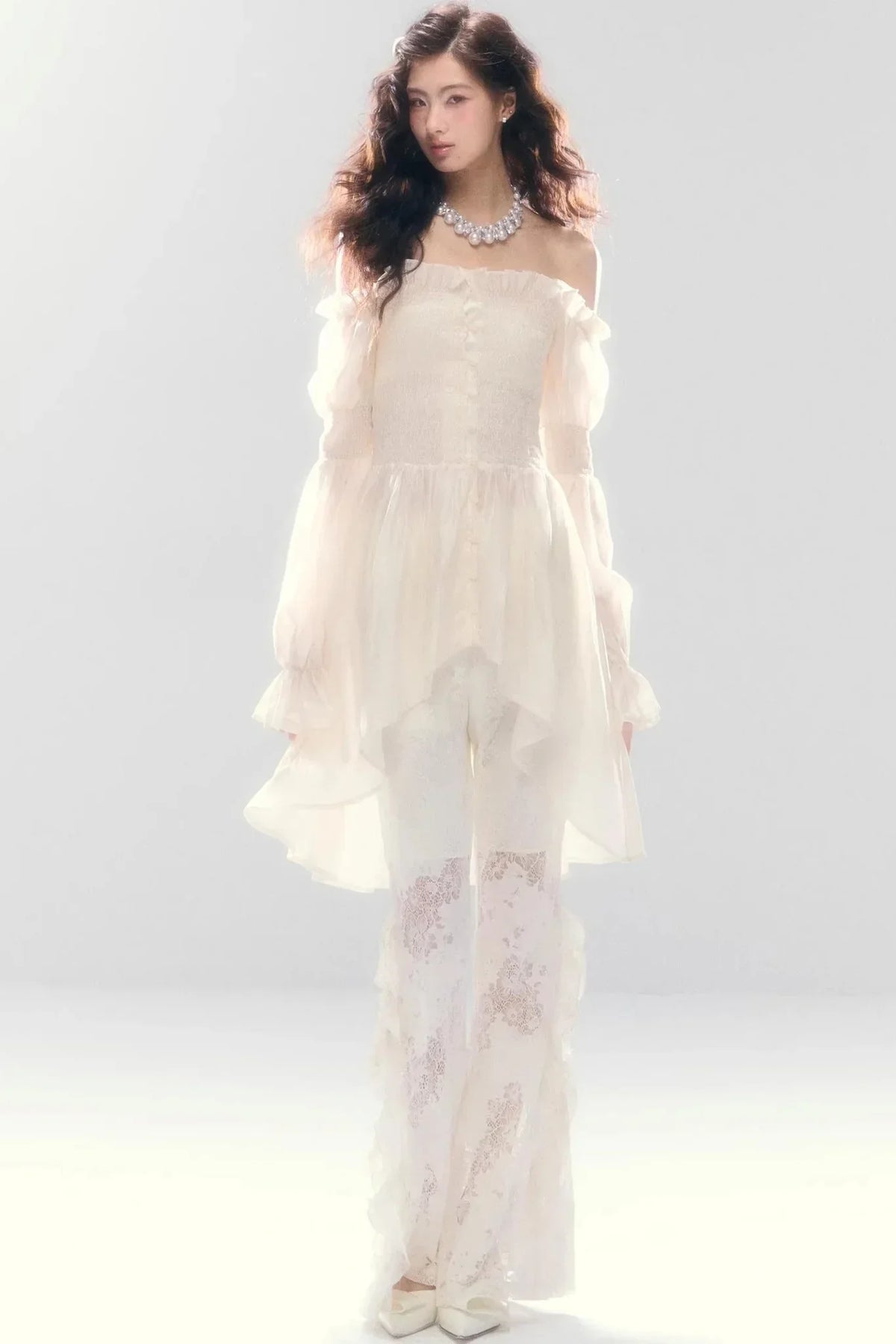 Mermaid Lace Flared Pants