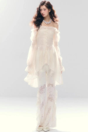 Mermaid Lace Flared Pants