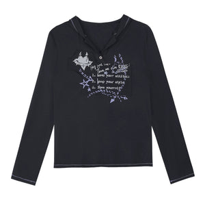 Mesh Graffiti Print Hooded Top Set-Up