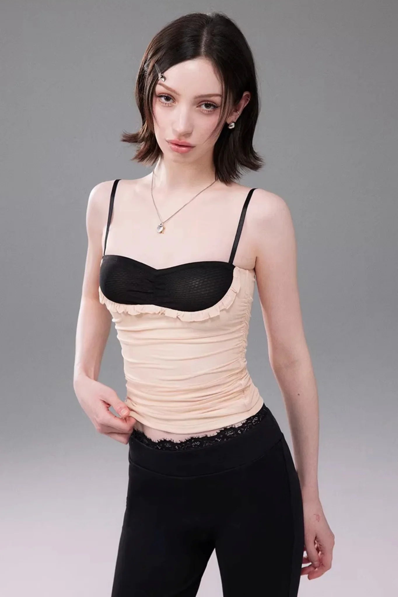 Mesh Patchwork Camisole