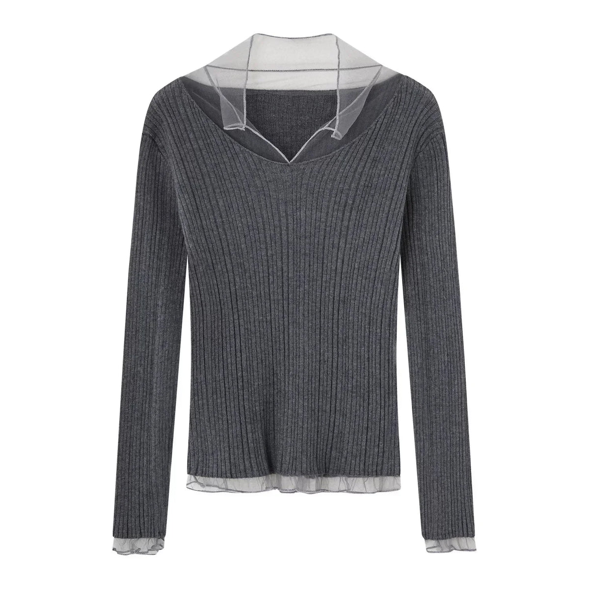 Mesh Splicing High-Elastic Base Shirt
