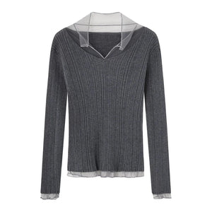 Mesh Splicing High-Elastic Base Shirt