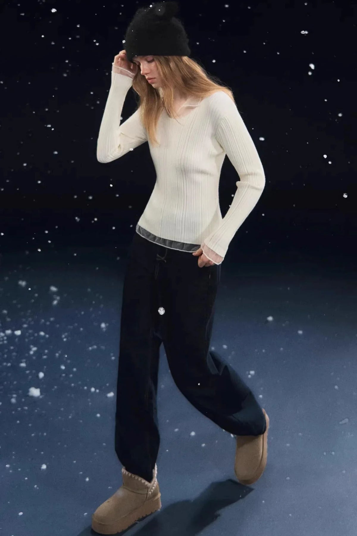Mesh Splicing High-Elastic Base Shirt