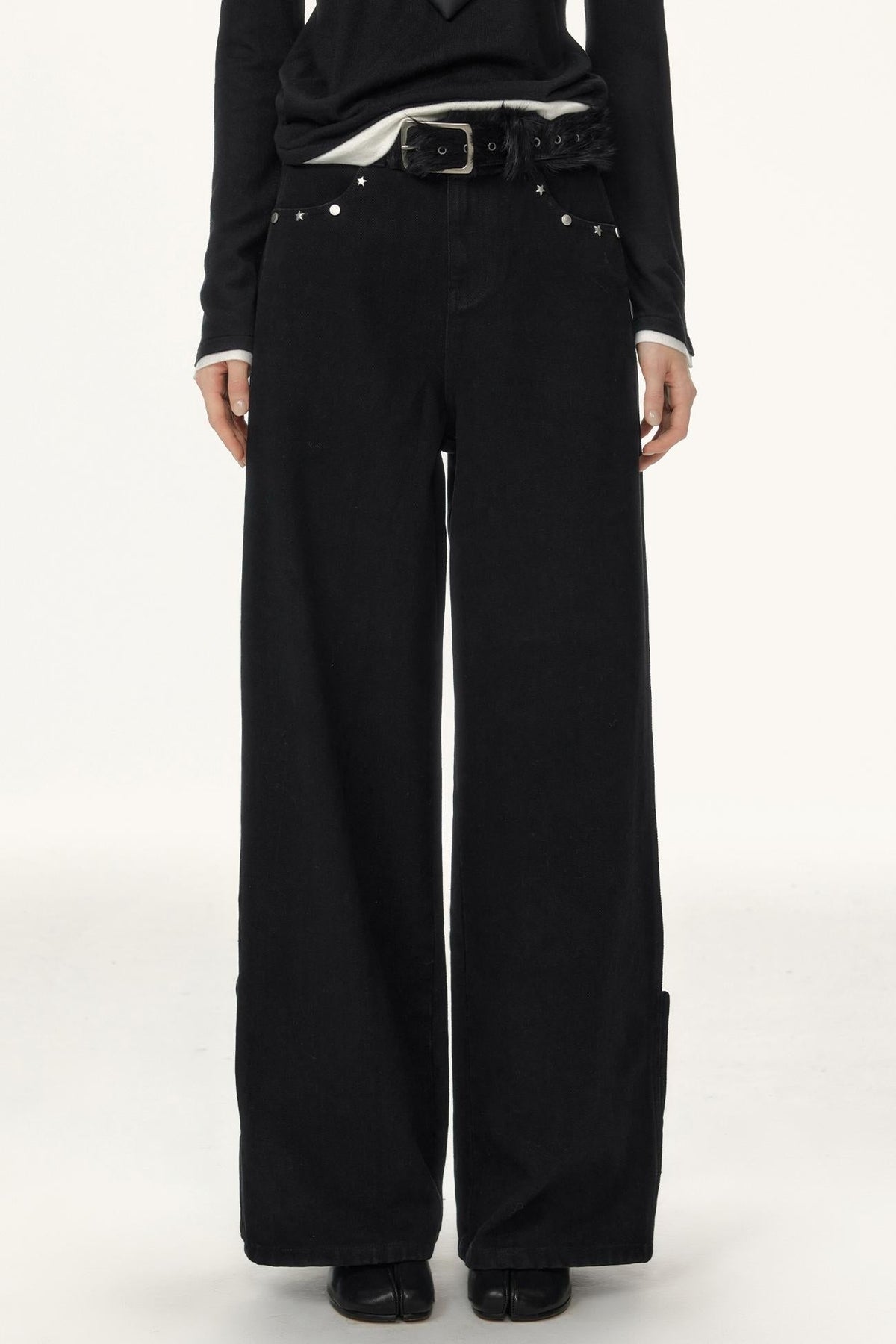 Metallic Stud Womens Jeans Pants