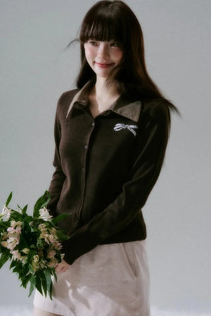 Miao-Style Wool Cardigan Sweater