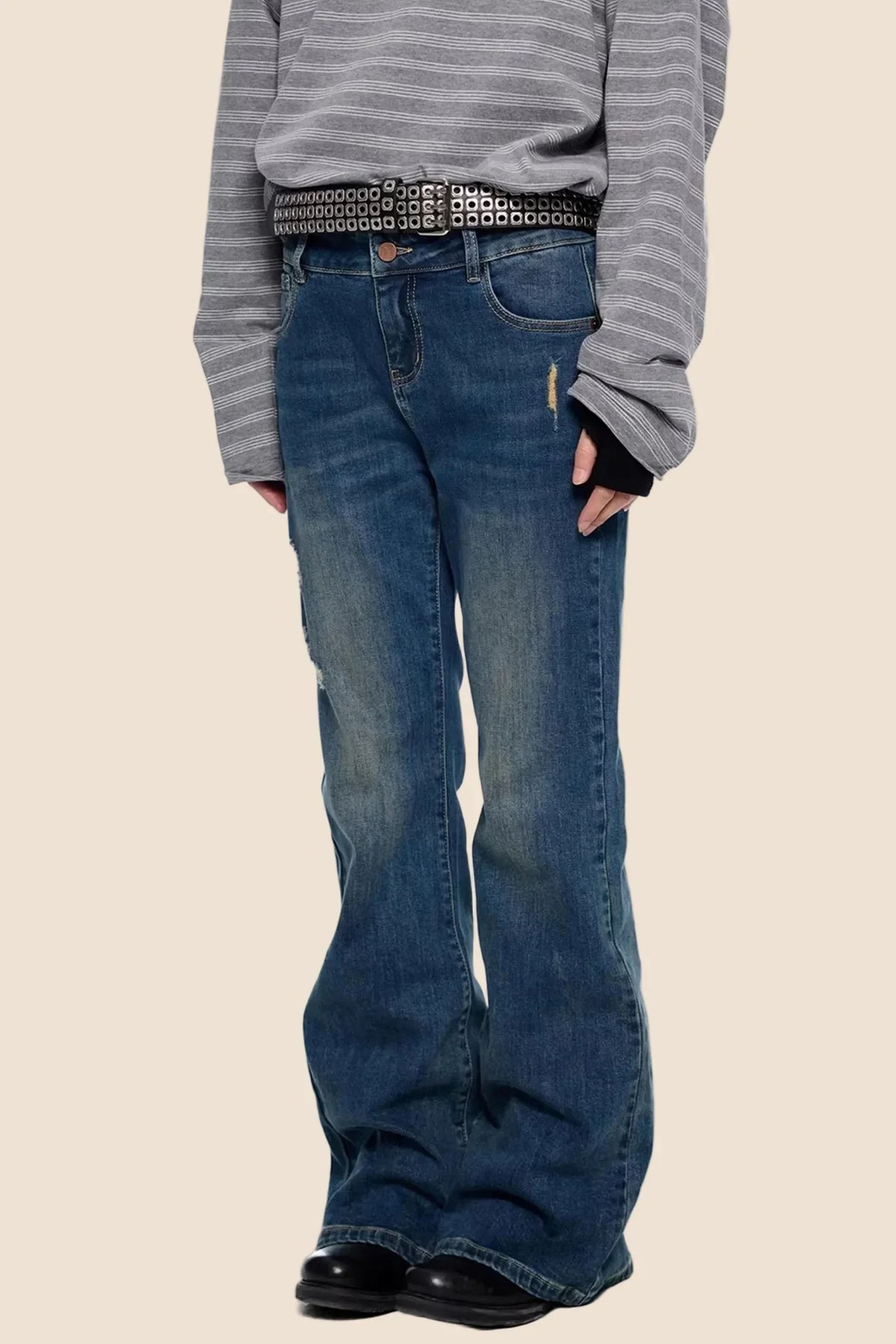 Micro-Flared Retro Bell-Bottom Pants