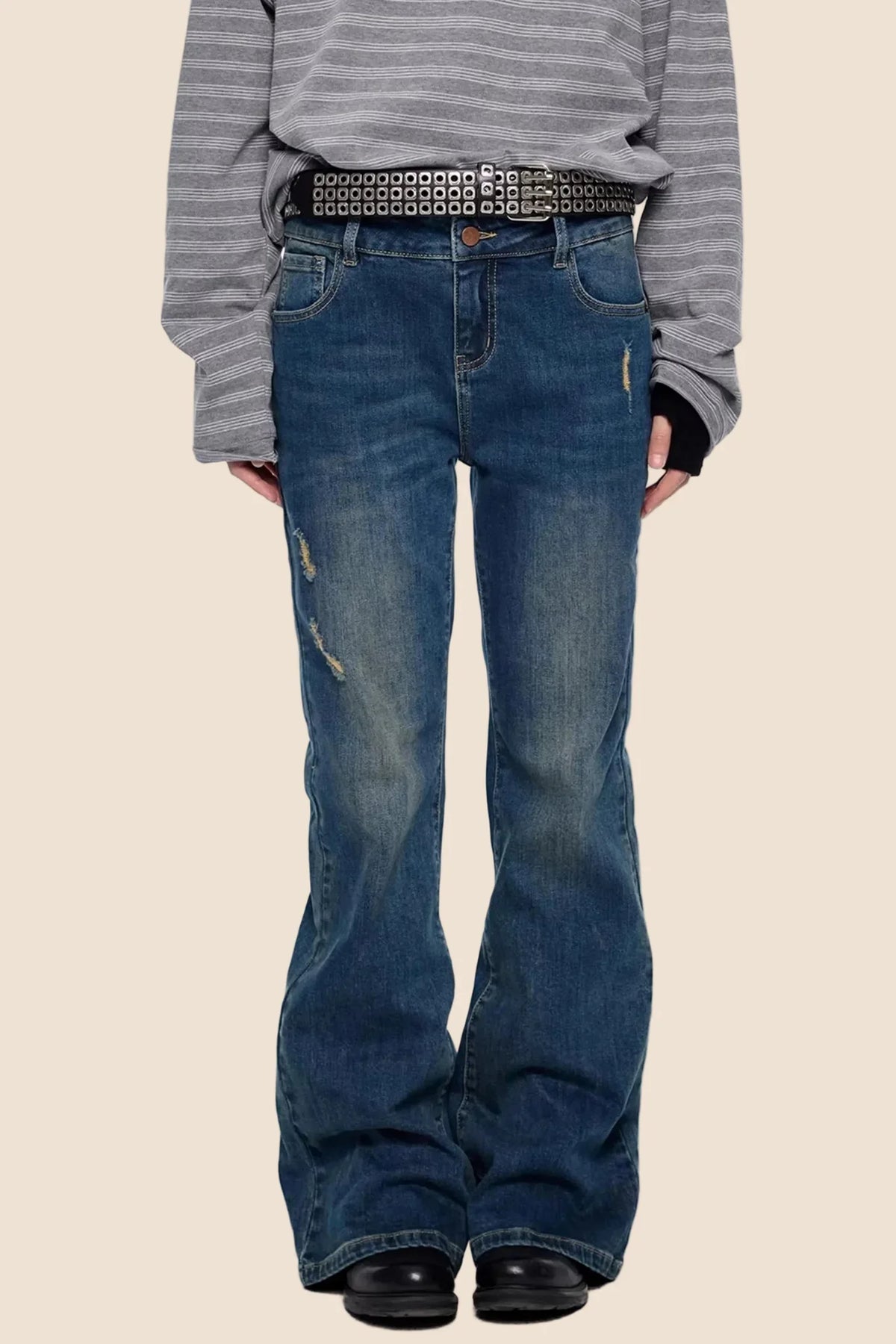 Micro-Flared Retro Bell-Bottom Pants