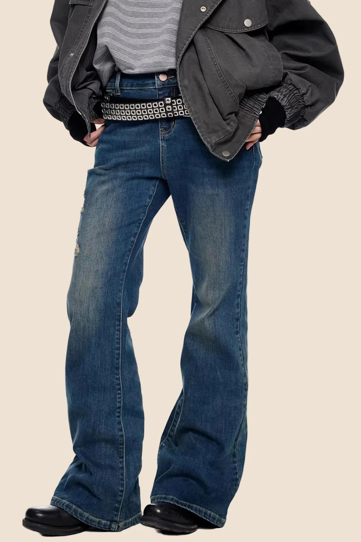 Micro-Flared Retro Bell-Bottom Pants