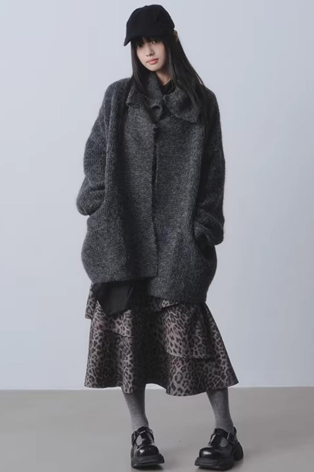 Midnight Forest Leopard Skirt