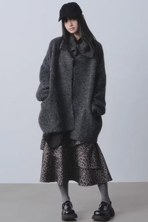 Midnight Forest Leopard Skirt