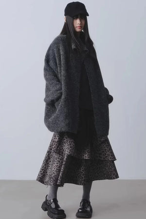 Midnight Forest Leopard Skirt