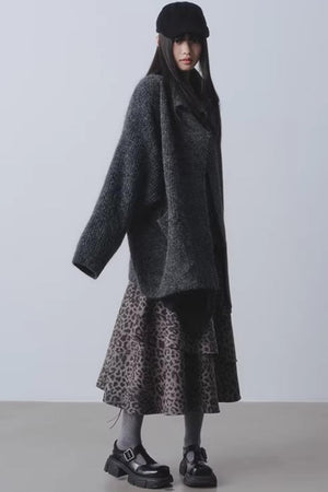 Midnight Forest Leopard Skirt