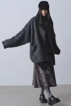 Midnight Forest Leopard Skirt