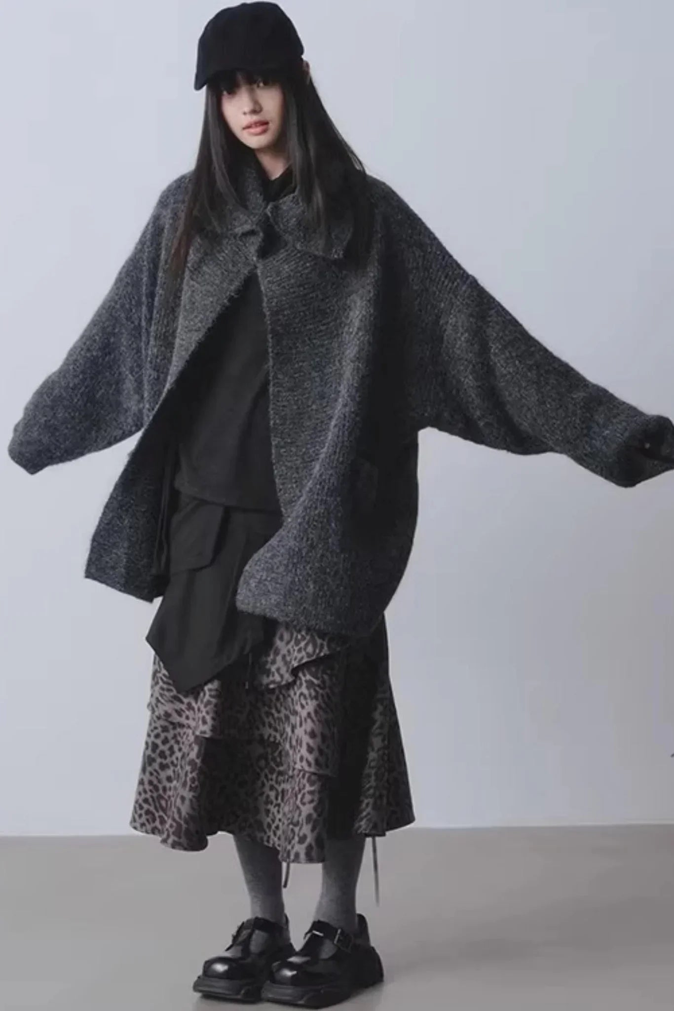 Midnight Forest Leopard Skirt