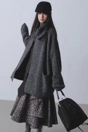 Midnight Forest Leopard Skirt