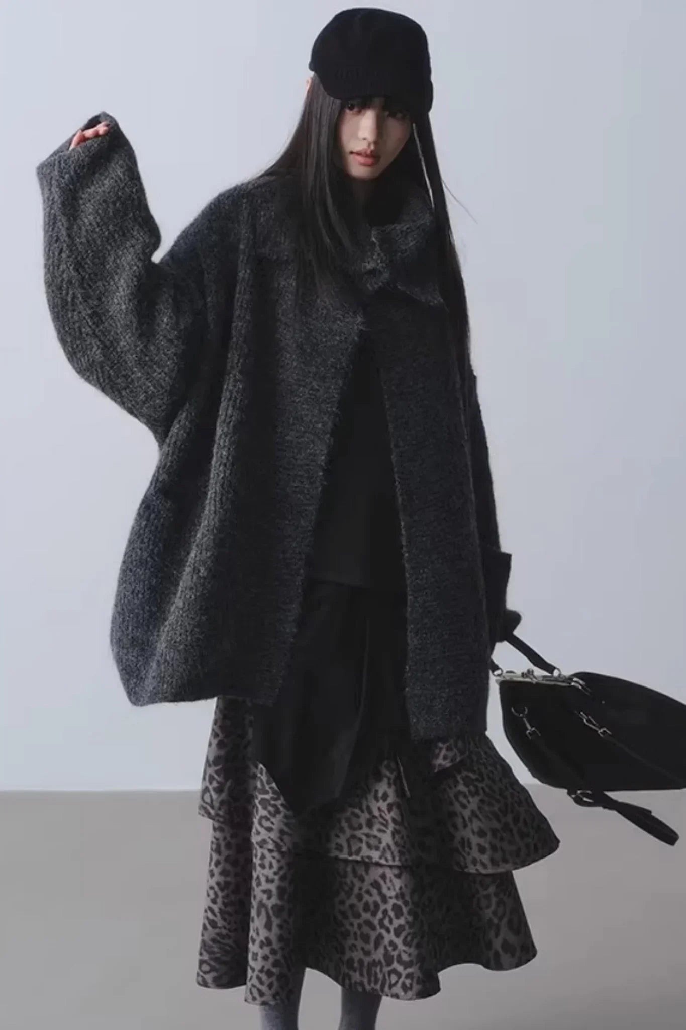 Midnight Forest Leopard Skirt