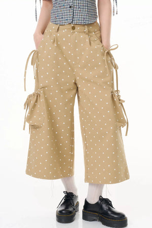 Milk Coffee Polka Dot Pants