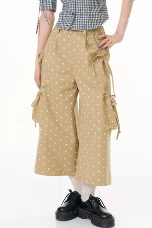 Milk Coffee Polka Dot Pants
