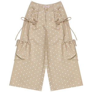 Milk Coffee Polka Dot Pants