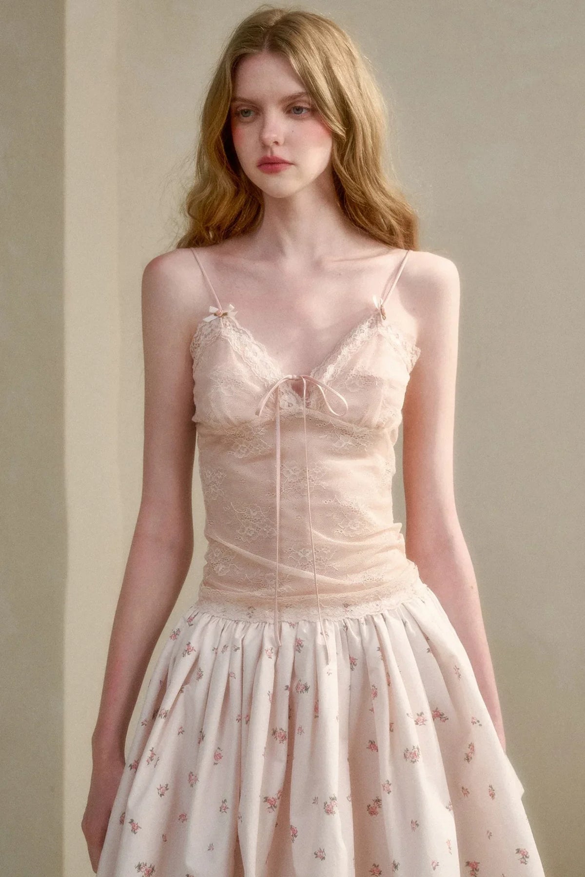 Milky Way Lace Ruched Top