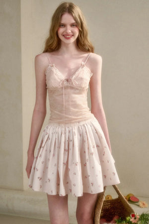 Milky Way Lace Ruched Top
