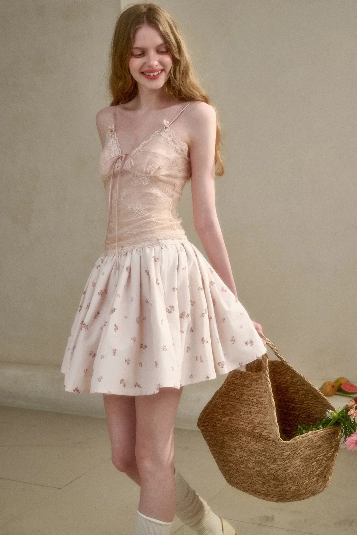 Milky Way Lace Ruched Top