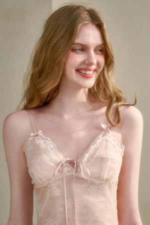 Milky Way Lace Ruched Top