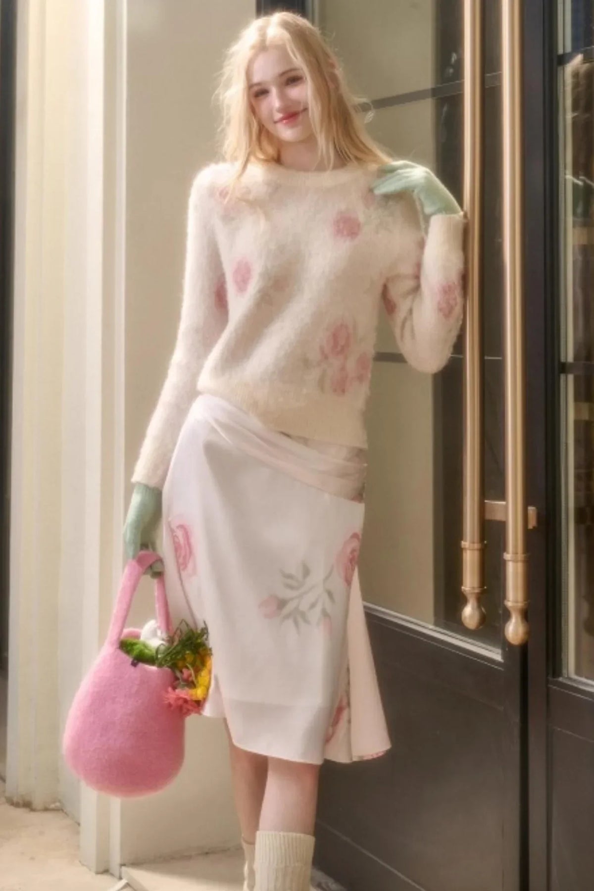 Milky Way Wool Sweater & Skirt Set-Up