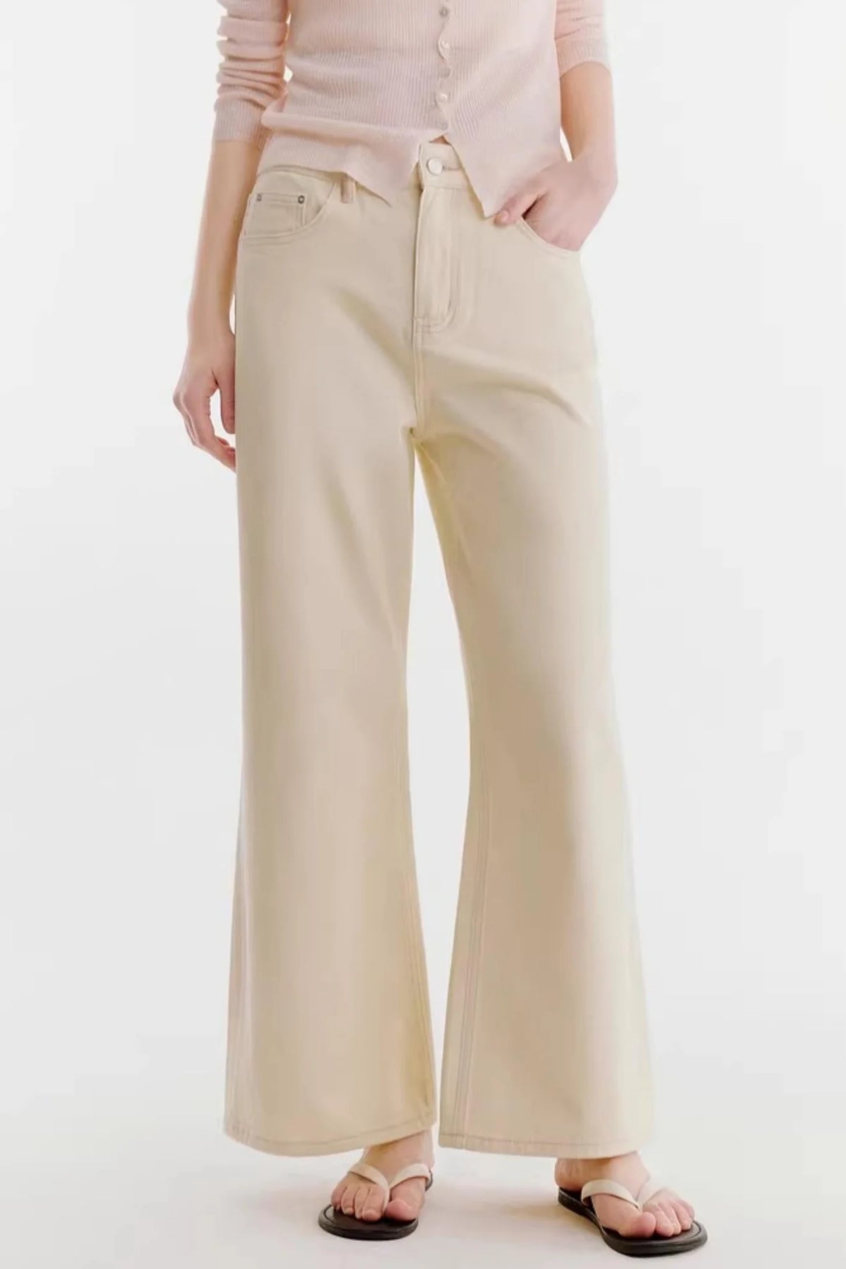 Milky White Cotton Pants