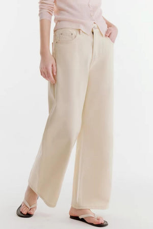 Milky White Cotton Pants