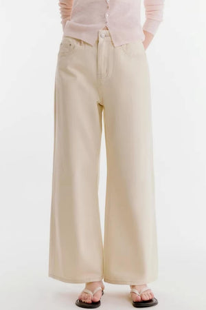 Milky White Cotton Pants