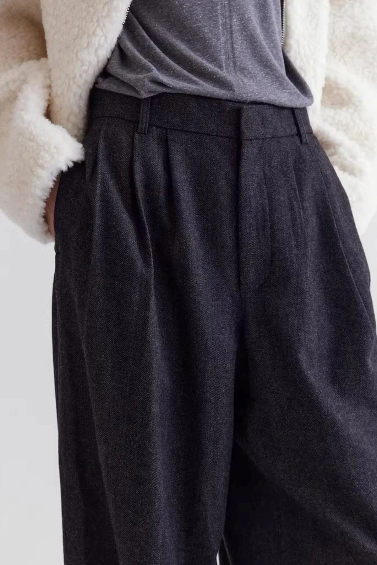 Minimalist Merino Wool Trousers