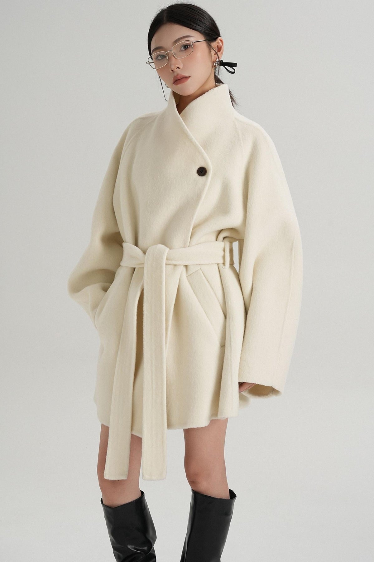 Minimalist Reversible Wool Coat