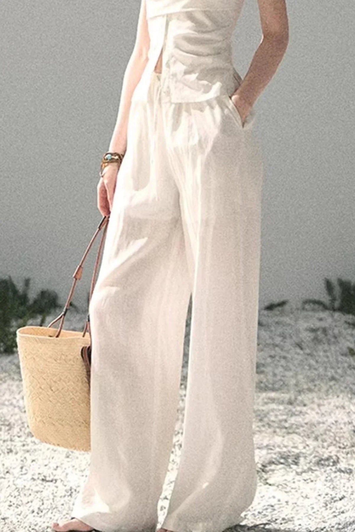 Minimalist Summer Off-Shoulder Top Set-Up