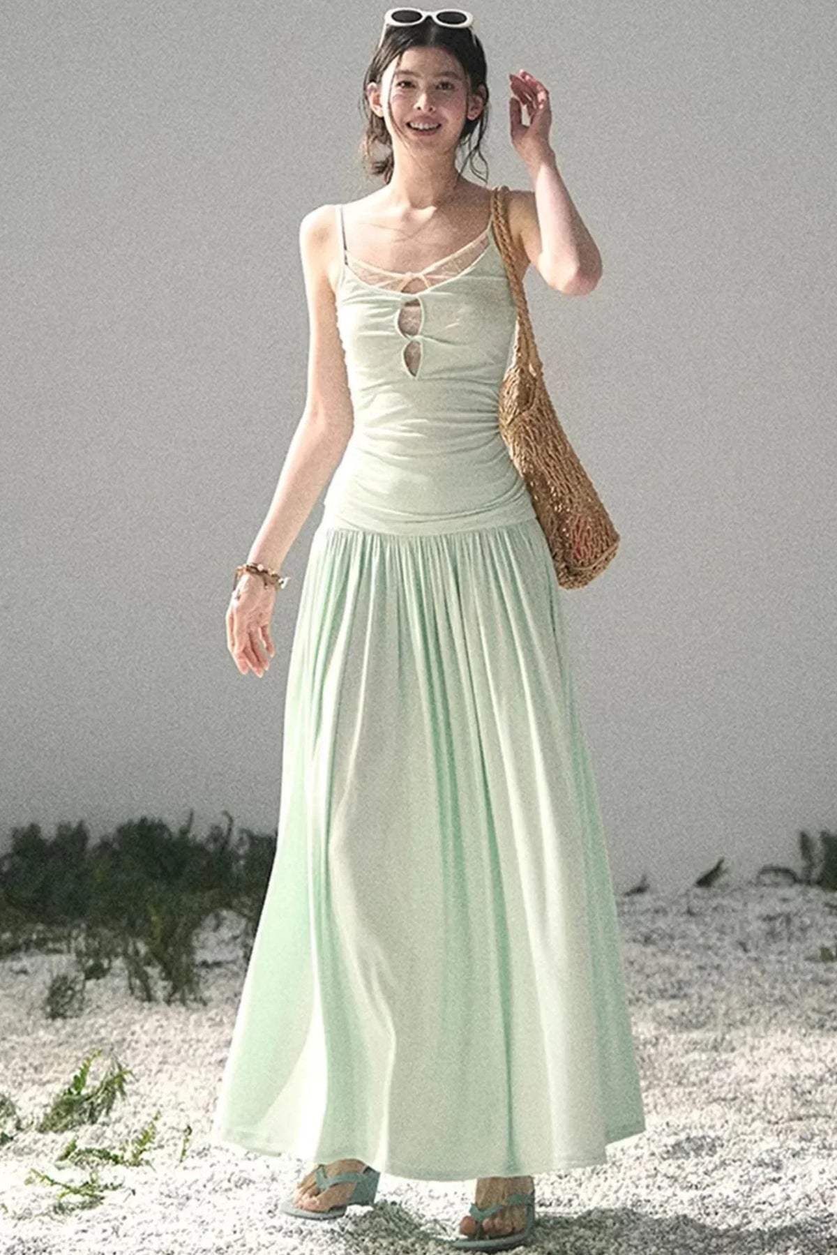 Mint Afternote Lace Two-Piece Set-Up