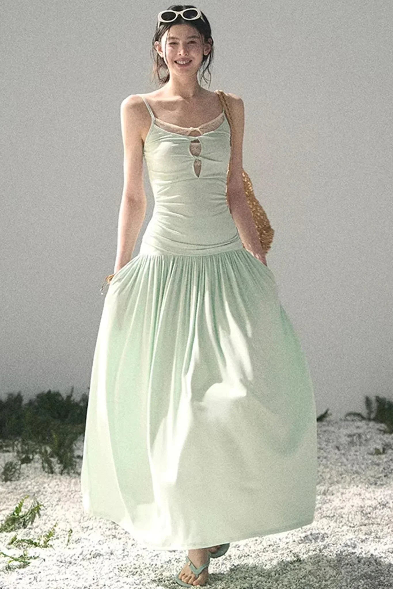 Mint Afternote Lace Two-Piece Set-Up