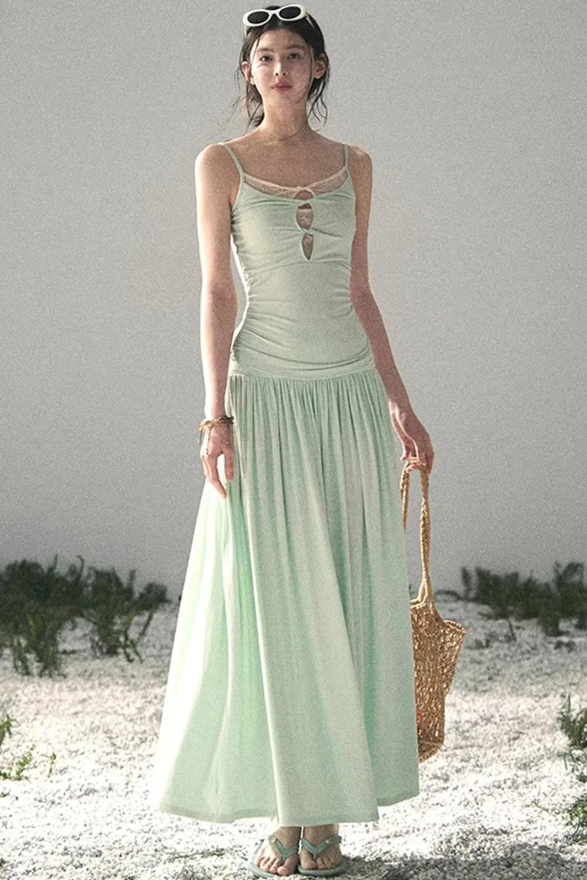 Mint Afternote Lace Two-Piece Set-Up