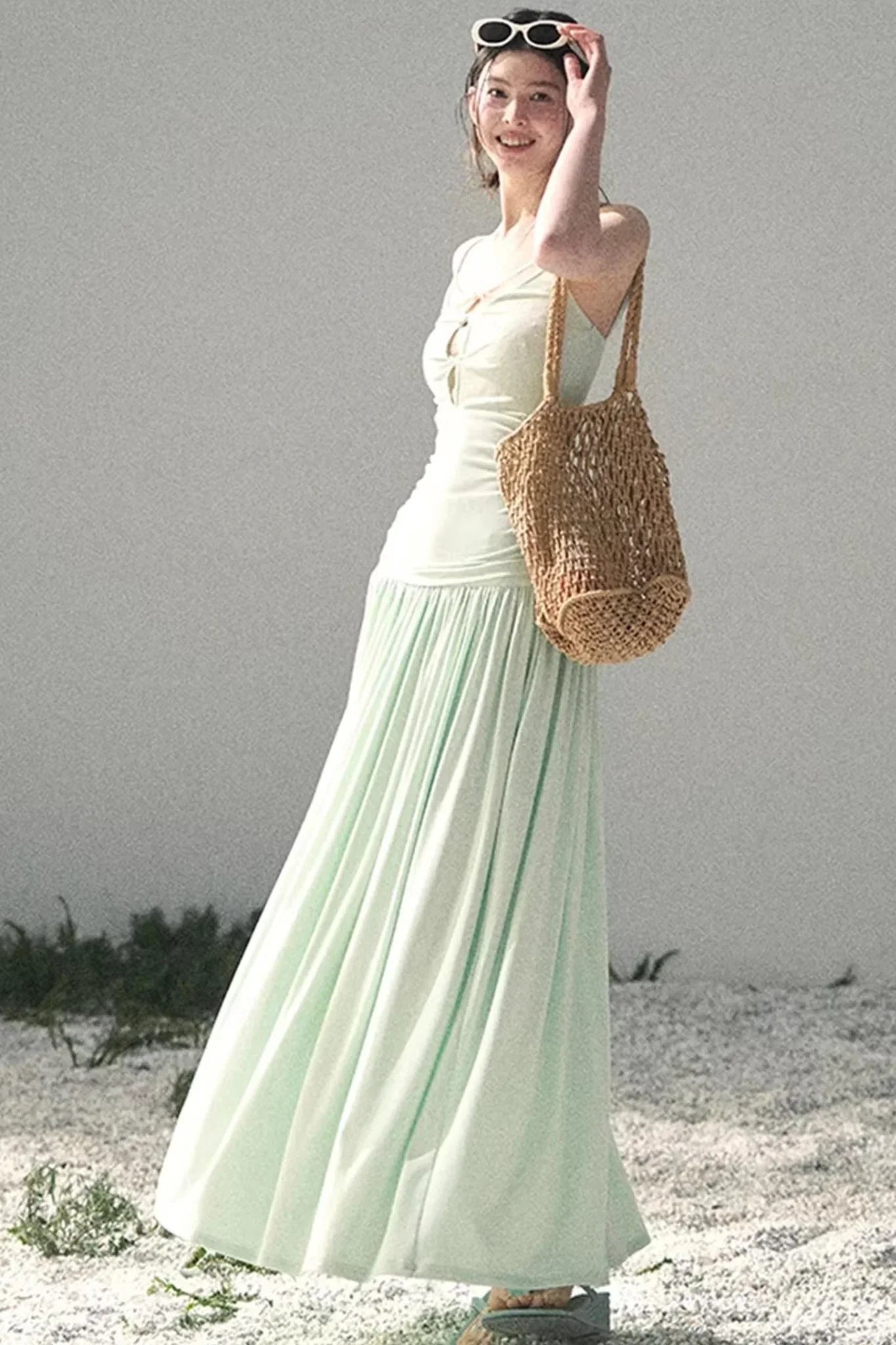Mint Afternote Lace Two-Piece Set-Up