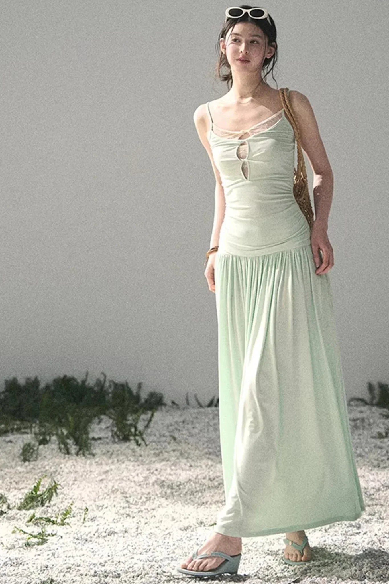 Mint Afternote Lace Two-Piece Set-Up