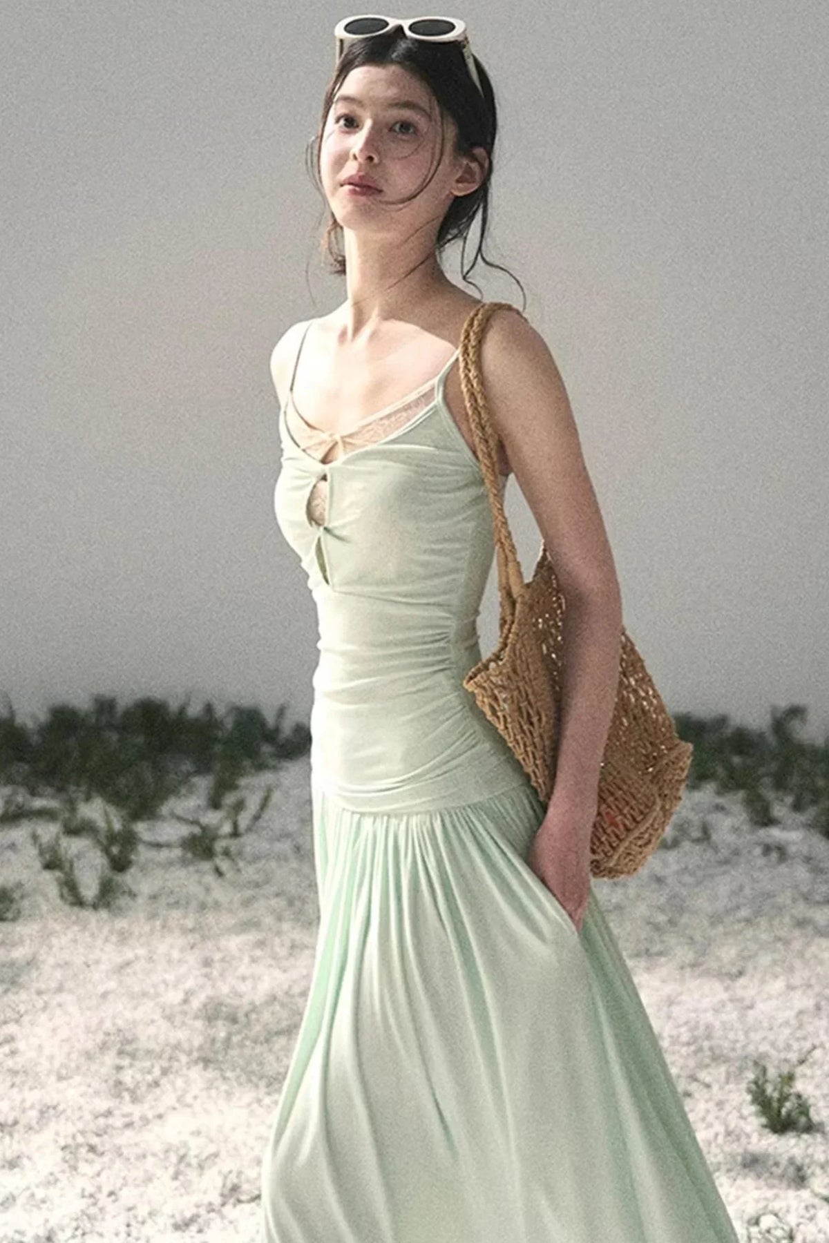 Mint Afternote Lace Two-Piece Set-Up
