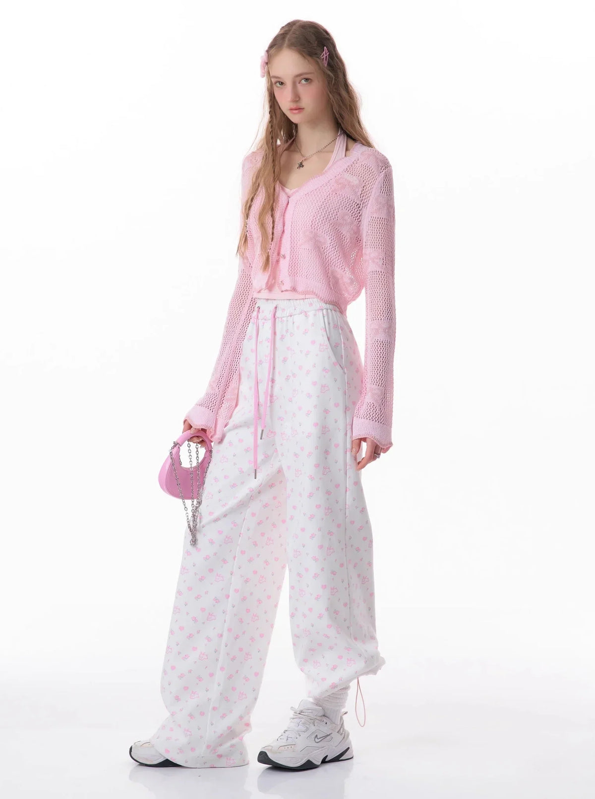 Mint Bow Sunscreen Knit Cardigan Coat