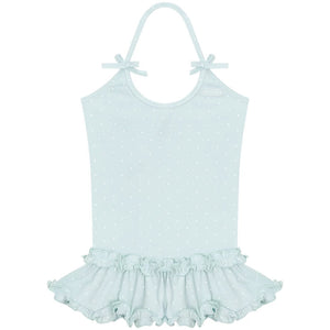 Mint Candy Lace Polka Dot Top
