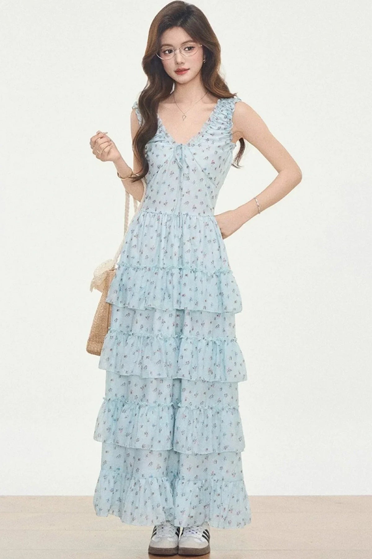 Mint Green Floral Dress