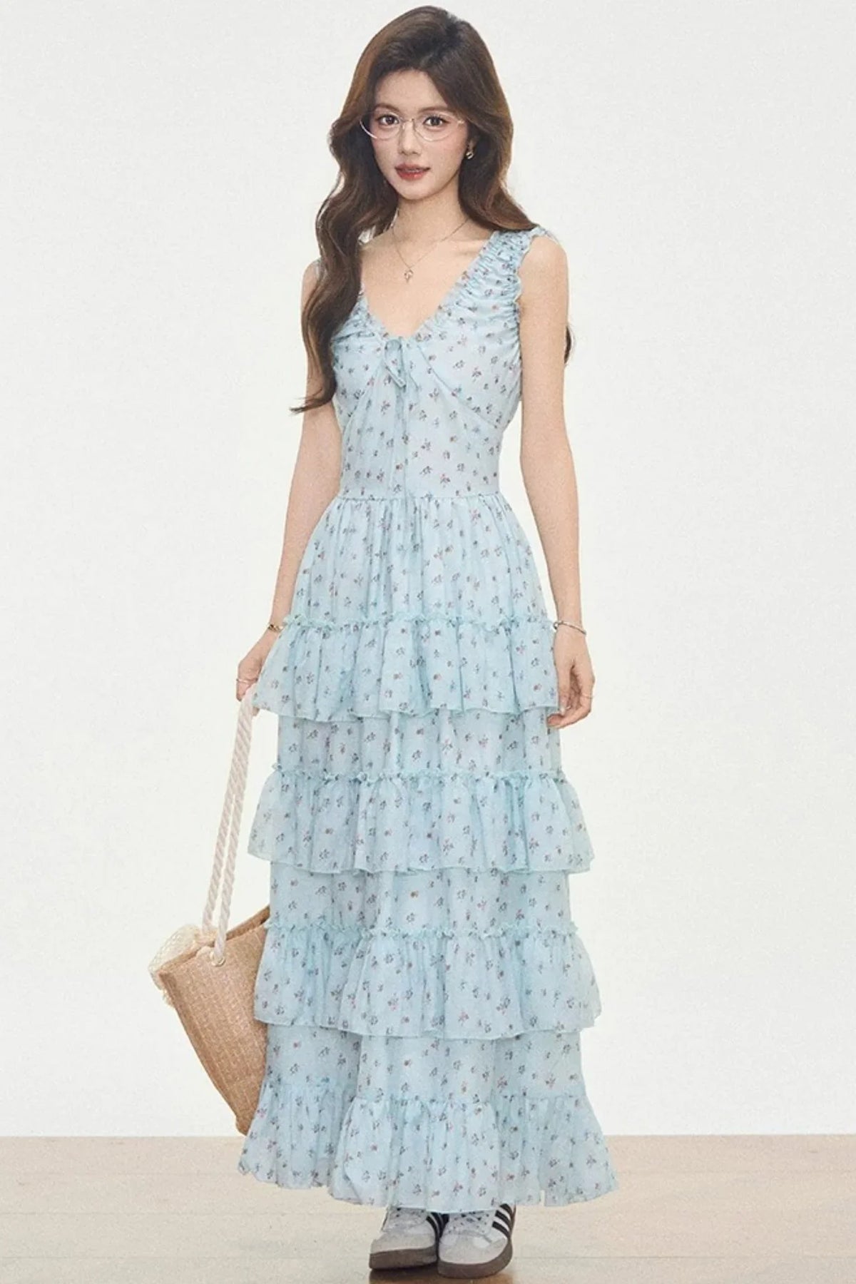 Mint Green Floral Dress